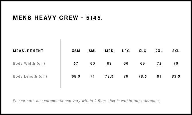 1IN25 FDTN HEAVY CREW- Men