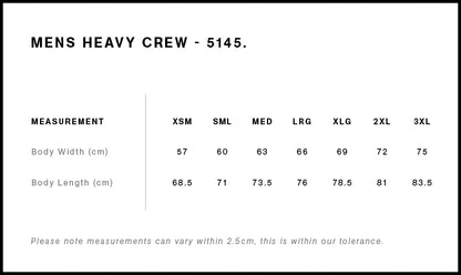 1IN25 FDTN HEAVY CREW- Men