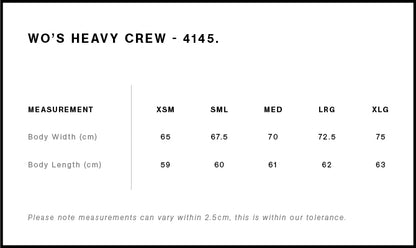 1IN25 FDTN HEAVY CREW- Women